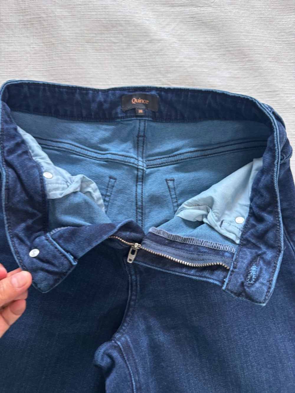 Quince Indigo Wide-Leg High-Rise Jeans 26 - Picture 4 of 8